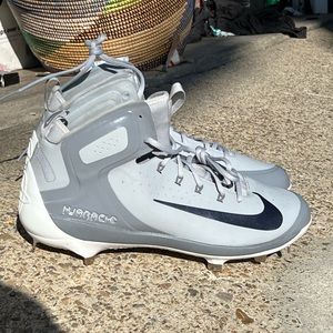 Nike Alpha Huarache Elite Baseball Cleats Wolf Grey Metal 923428-002 Mens 13.5